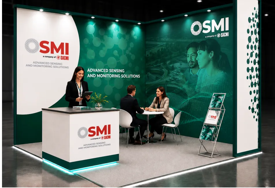 Concept dello stand OSMI per Ecomondo 2026